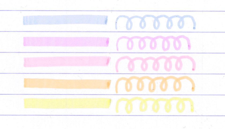 mildliner sada gentle color text swatch 3